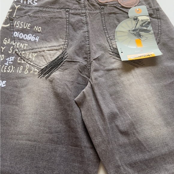 NWT Y2K Akademiks Jeans Gray 36x34 Baggy Hip Hop Wide Leg Y2K 🔥🔥 (D4) - Picture 10 of 15